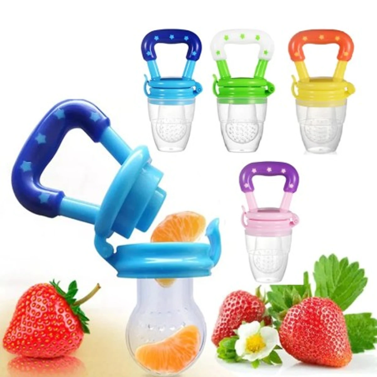 Baby Pacifier Fruit Vegetables Meat Feeder Nibbler Silicone Teething Pacifier Bag Baby Bottle Feeding Toy Nipple Supplies